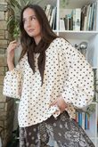 Scamp Lantern Sweatshirt Polka Dot Stone & Chocolate